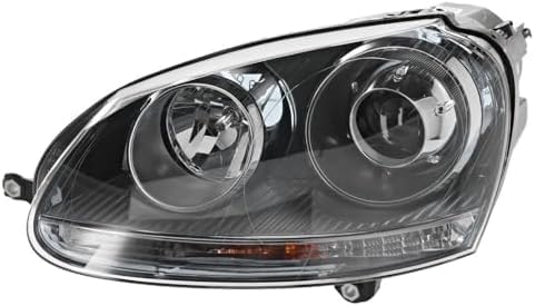 Front Head Light Left Driver Side Direct Replacement Compatible With 2005-2010 Volkswagen Jetta / 2006-2009 Rabbit VW2502133 1K6941039B