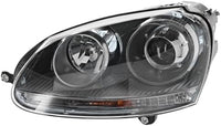 Front Head Light Left Driver Side Direct Replacement Compatible With 2005-2010 Volkswagen Jetta / 2006-2009 Rabbit VW2502133 1K6941039B