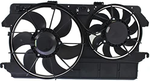 Front Radiator Dual Cooling Fan Assembly Plastic Direct Replacement Compatible with 2010-2013 Ford Transit Connect FO3115180 9T1Z8C607A