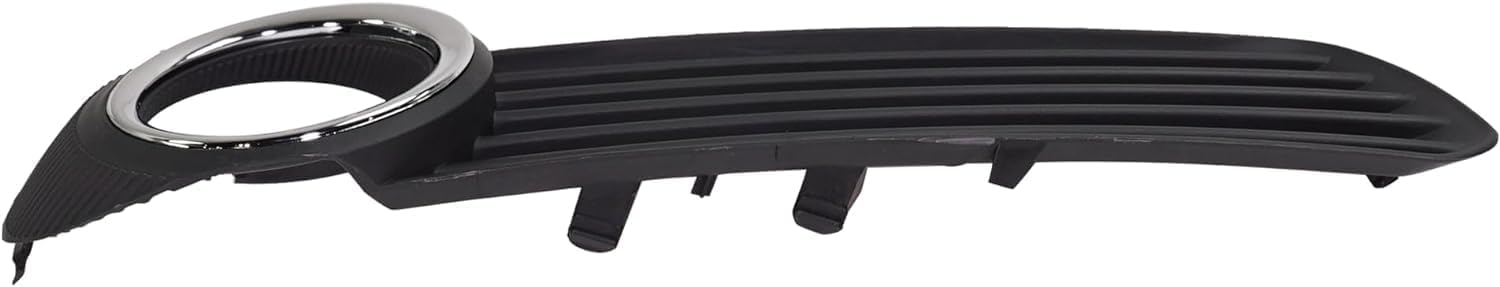 Front Fog Light Molding Primed With Chrome Trim Right Passenger Side Direct Replacement Compatible With 2008-2010 Toyota Avalon TO1039140 5203007020 5203007030