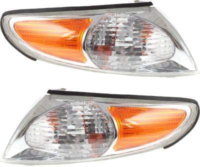 Set Of 2 Front Corner Light Assembly Left Driver & Right Passenger Side Direct Replacement Compatible With 2002-2003 Toyota Solara TO2521166 TO2520166 81510AA030 81520AA030