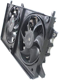Front Radiator Dual Cooling Fan Assembly Plastic Direct Replacement Compatible with 2004-2008 Pontiac Grand Prix / 2005-2009 Buick Lacrosse GM3115180 89019107-PFM 89018446-PFM