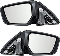 Set Of 2 Front Power Mirrors Manual Folding Heated Paintable Right Passenger & Left Driver Side Direct Replacement Compatible With 2014-2020 Chevrolet Impala 22936936-PFM 22936937-PFM