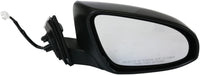 Front Power Mirror Manual Folding Heated Primed Right Passenger Side Direct Replacement Compatible With 2012-2014 Toyota Camry TO1321276 8790806410-PFM 8790806411