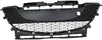 Front Bumper Grille Textured Gray Plastic Direct Replacement Compatible With 2010-2011 Mazda 3 MA1036112 BBM4501T1H