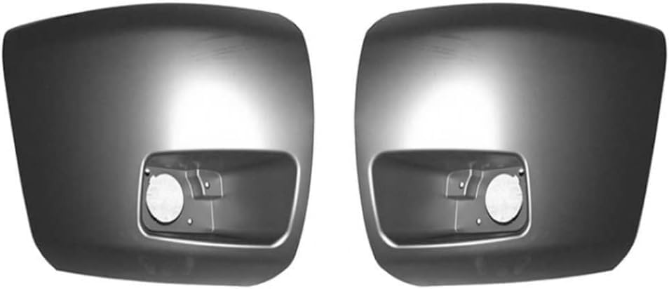 Front Bumper Chrome Steel + Lower Valance + Extension + End Caps + Brackets + Fog Lights Driver & Passenger Side Direct Replacement Compatible With 2007-2013 Chevrolet Silverado 1500