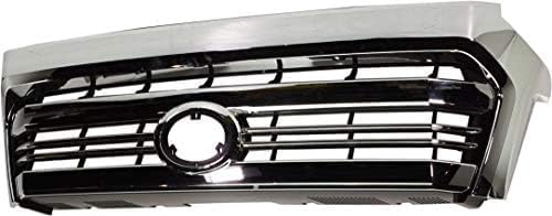 Front Grille Assembly Chrome Shell And Insert Plastic Direct Replacement Compatible With 2016-2017 Toyota Tundra TO1200431 531000C280