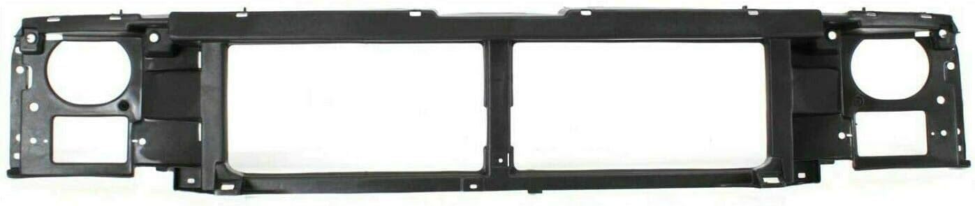 Front Header Panel + Grille + Bezels Primed Left Driver & Right Passenger Side Direct Replacement Compatible With 1992-1997 Ford F-150 F-250 F-350 FO1220113 FO1200172 FO2512131