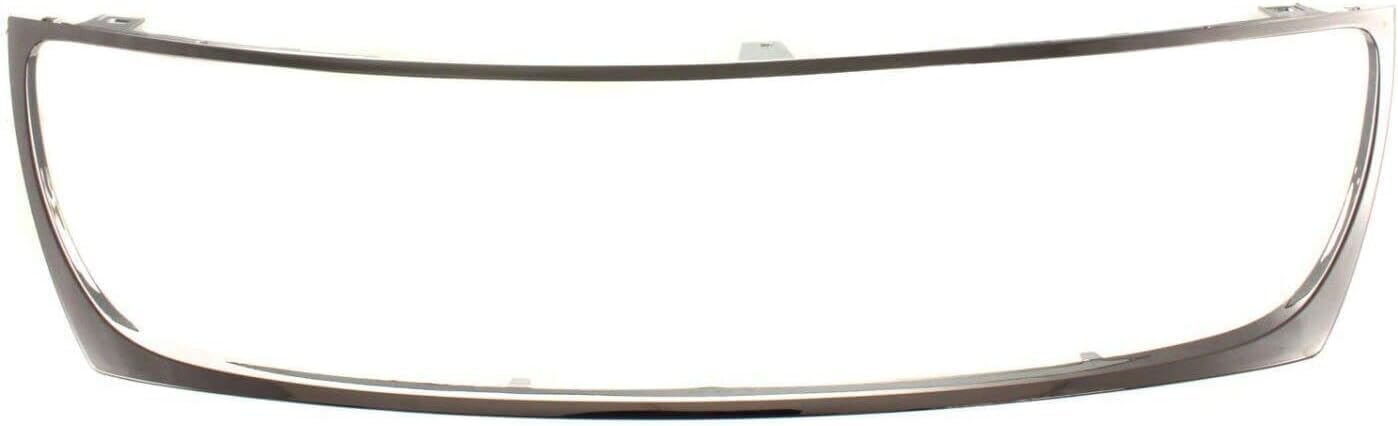 Front Bumper Center Grille Molding Chrome Plastic Direct Replacement Compatible With 2006 Lexus GS300 / 2007 GS350 LX1210101 5271130231