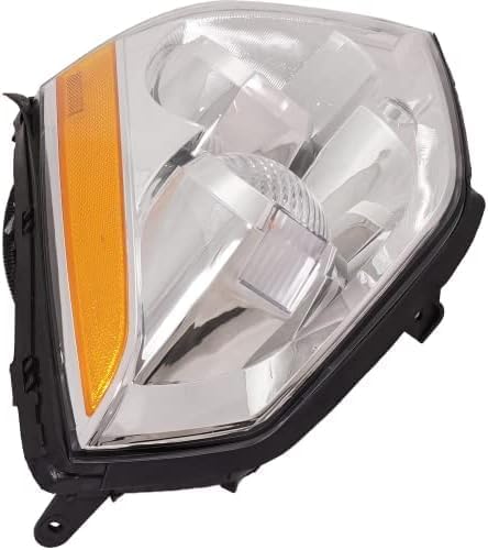 Set Of 2 Front Head Light Assembly Plastic Lens And Housing Left Driver & Right Passenger Side Direct Replacement Compatible With 2006-2011 Cadillac DTS GM2503275 GM2502275