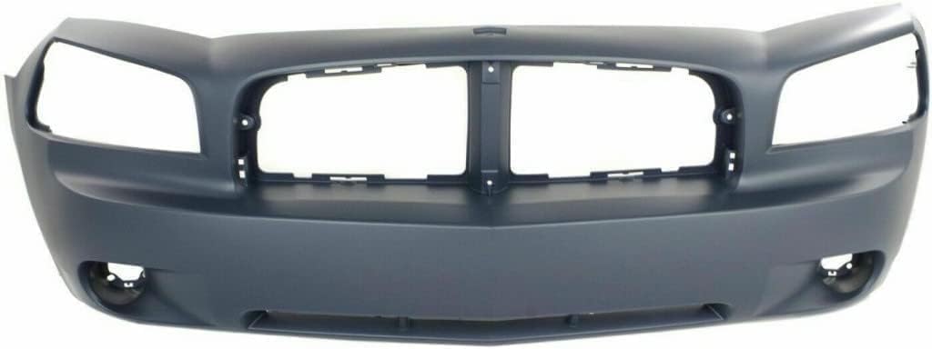 Front Bumper Cover Primed Direct Replacement Compatible With 2006-2010 Dodge Charger CH1000461 4806179AE