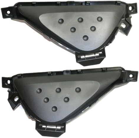 Set Of 2 Front Fog Light Cover Textured Plastic Left Driver & Right Passenger Side Direct Replacement Compatible With 2016-2018 Toyota Prius TO1039190 TO1038190 5211247060 5211347060