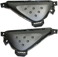 Set Of 2 Front Fog Light Cover Textured Plastic Left Driver & Right Passenger Side Direct Replacement Compatible With 2016-2018 Toyota Prius TO1039190 TO1038190 5211247060 5211347060