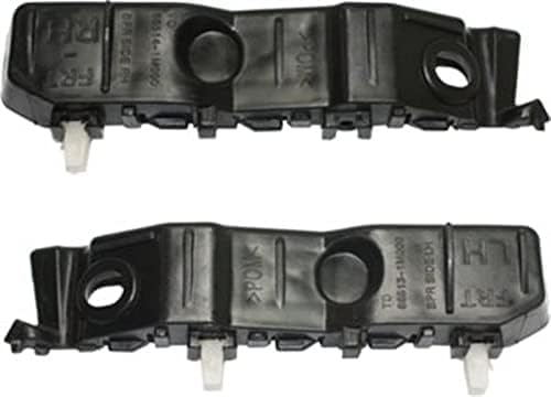 Set Of 2 Front Bumper Bracket Plastic Left Driver & Right Passenger Side Direct Replacement Compatible With 2010-2013 Kia Forte KI1067106 KI1066106 865141M000 865131M000