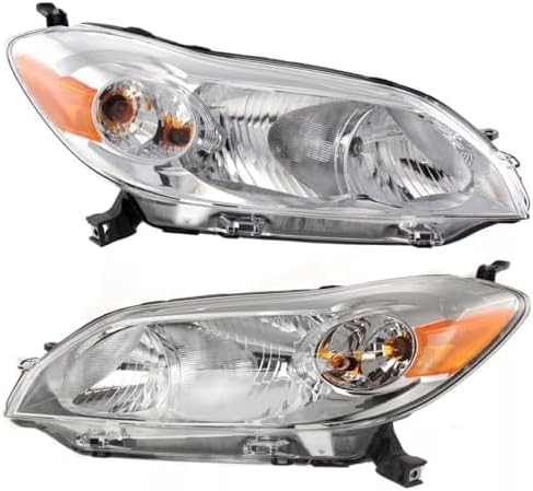 Set Of 2 Front Headlight Assembly Halogen Right Passenger & Left Driver Side Direct Replacement Compatible With 2009-2014 Toyota Matrix TO2502184 TO2503184 8115002650 8111002650
