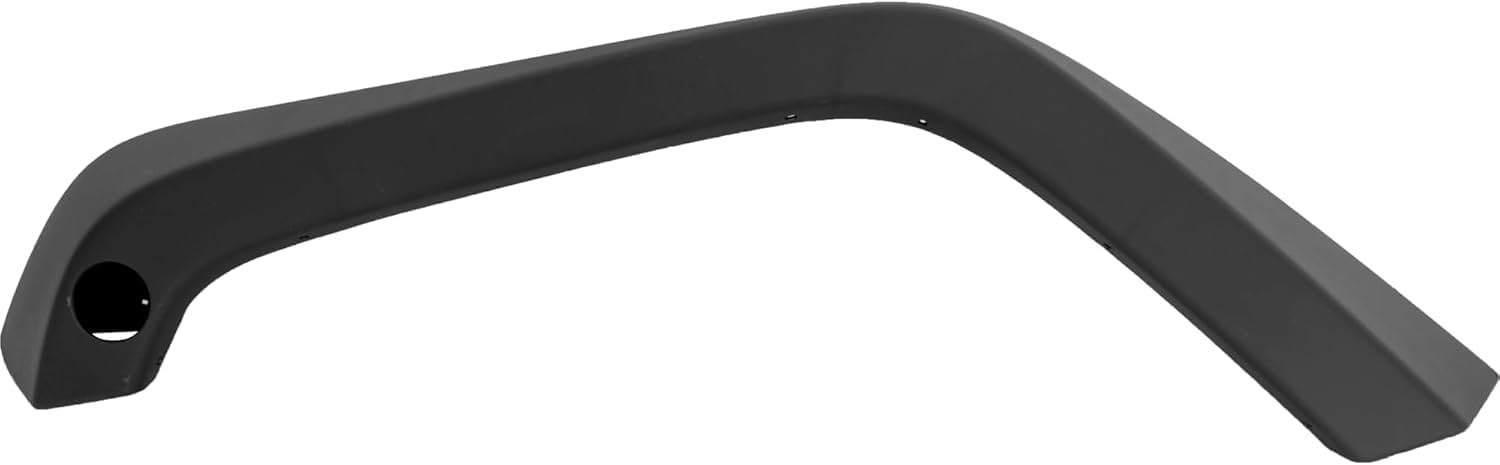 AUTOS PARTS PLUS Front Fender Flare Textured Left Driver Side Direct Replacement Compatible With 2007-2018 Jeep Wrangler CH1268119 5KF09RXFAH