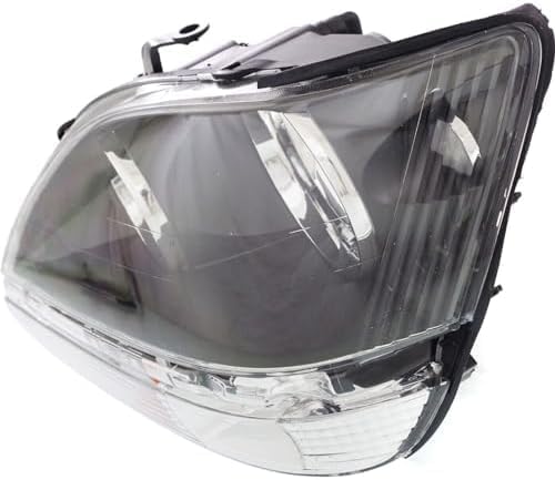 Set Of 2 Front Headlight Assembly Black Interior Right Passenger & Left Driver Side Direct Replacement Compatible With 1999-2000 Lexus RX300 LX2502103 LX2503103 8115048031 8111048031