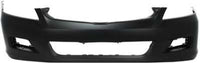 Front Bumper Cover + Upper Grille Primed + Lower Textured Direct Replacement Compatible With 2006-2007 Honda Accord HO1200179 HO1036101 HO1000235 04711SDLA90ZZ 71102SDAA00