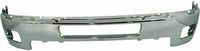 Front Bumper Chrome + Lower Valance Air Deflector + Extension Textured + Impact Brackets LH & RH Side Direct Replacement Compatible With Chevrolet Silverado 2500HD 3500HD 2011-2014