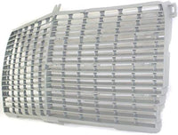 Front Grille Insert Silver Plastic Direct Replacement Compatible With 1977-1981 Mercedes Benz 280E / 1978-1985 300CD 1238880923