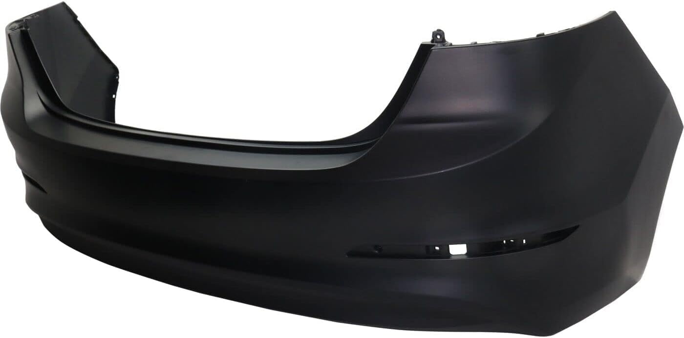 Rear Bumper Cover Primed + Lower Valance Textured Plastic Direct Replacement Compatible With Hyundai Elantra 2017-2018 HY1100223 HY1195118 86611F2000 86612F2000