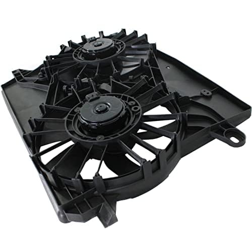 Front Dual Fan Assembly Direct Replacement Compatible with 2005-2009 Chrysler 300/2006-2009 Dodge Charger CH3115132 5174358AA 5137717AB