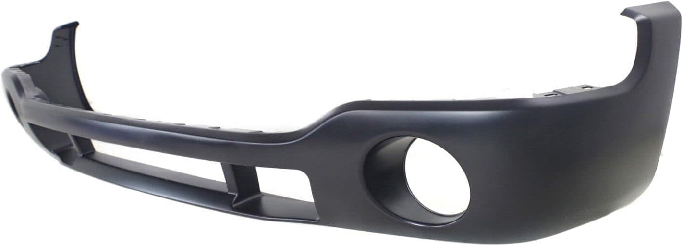 Front Bumper Chrome Steel Without Brackets + Lower Valance Primed With Fog Light Holes Direct Replacement Compatible With GMC Sierra 1500 2500HD 3500 2003-2006 GM1002418 GM1000684