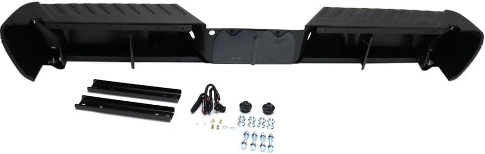 Step Bumper Assembly Primed Steel Without Object Sensor Holes Direct Replacement Compatible With 2013-2016 Ford F-Series Super Duty FO1103174 9C3Z17906APTM-PFM