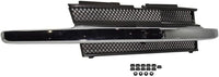 Front Grille Painted Black Shell And Insert With Chrome Center Bar Direct Replacement Compatible With 2002-2009 Chevrolet Trailblazer GM1200477 10358128