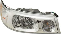 Set Of 2 Front Head Lights Assembly Halogen Plastic Left Driver & Right Passenger Side Direct Replacement Compatible With 1998-2002 Lincoln Town Car FO2502158 FO2503158