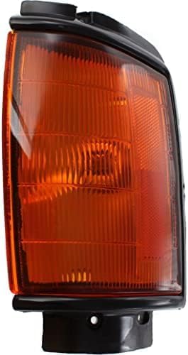 Set Of 2 Front Corner Light Assembly With Black Trim Left Driver & Right Passenger Side Direct Replacement Compatible With 1984-1986 Toyota 4Runner TO2521158 TO2520158