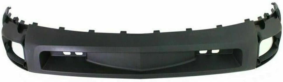 Front Bumper Chrome + Lower Valance Textured + End Caps With Fog Light Holes Left & Right Side Direct Replacement Compatible With 2007-2010 Chevrolet Silverado 2500HD 3500HD GM1002831