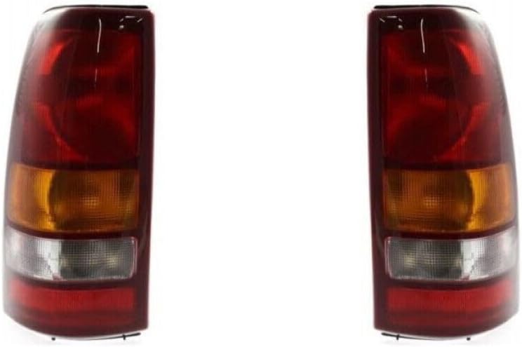 Set Of 2 Rear Tail Light Left Driver & Right Passenger Side Direct Replacement Compatible With 1999-2002 Chevrolet Silverado 1500 2500/1999-2003 Sierra GM2800186 GM2801186 GM2800173