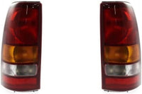 Set Of 2 Rear Tail Light Left Driver & Right Passenger Side Direct Replacement Compatible With 1999-2002 Chevrolet Silverado 1500 2500/1999-2003 Sierra GM2800186 GM2801186 GM2800173