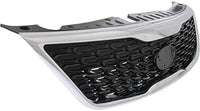 Front Grille Primed Shell And Insert Plastic With Chrome Molding Direct Replacement Compatible With 2014-2015 Kia Sorento KI1200155 863501U500