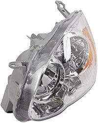 Set Of 2 Front Head Light Assembly With Chrome Interior Plastic Left Driver & Right Passenger Side Direct Replacement Compatible With 2005-2008 Toyota Corolla TO2503160 TO2502160