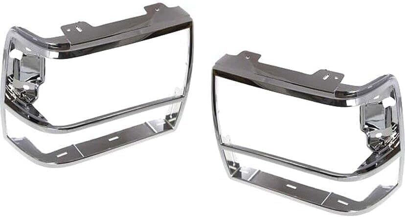 SET https://m.media-amazon.com/images/I/31PM9-eImCL._AC_.jpgOf 2 Front Head Light Door Bezel Chrome Left Driver & Right Passenger Side Direct Replacement Compatible With 1989-1992 Ford Ranger / 1991-1994 Explorer FO2513111 FO2512156