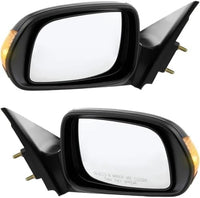 Set Of 2 Front Power Mirror Non-Folding Non-Heated Primed Plastic Left Driver & Right Passenger Side Direct Replacement Compatible With 2005-2010 Scion tC SC1320102 SC1321102