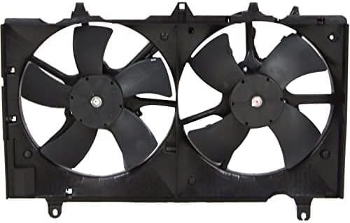 Front Radiator Cooling Fan Assembly Plastic Direct Replacement Compatible with 2007-2009 Nissan 350Z NI3115136 21481EV02B