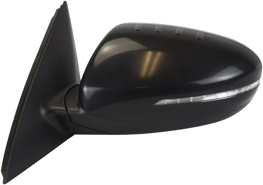 Front Power Mirror Manual Folding Non-Heated Primed Left Driver Side Direct Replacement Compatible With 2011-2013 Kia Optima KI1320152 876102T110