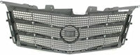 Front Grille Assembly Chrome Plastic Shell With Painted Silver Insert Direct Replacement Compatible With 2008-2011 Cadillac CTS GM1200616 25896043