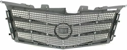 Front Grille Assembly Plastic Gray Shell and Insert Direct Replacement Compatible With 2010-2012 Cadillac SRX GM1200629 25778321