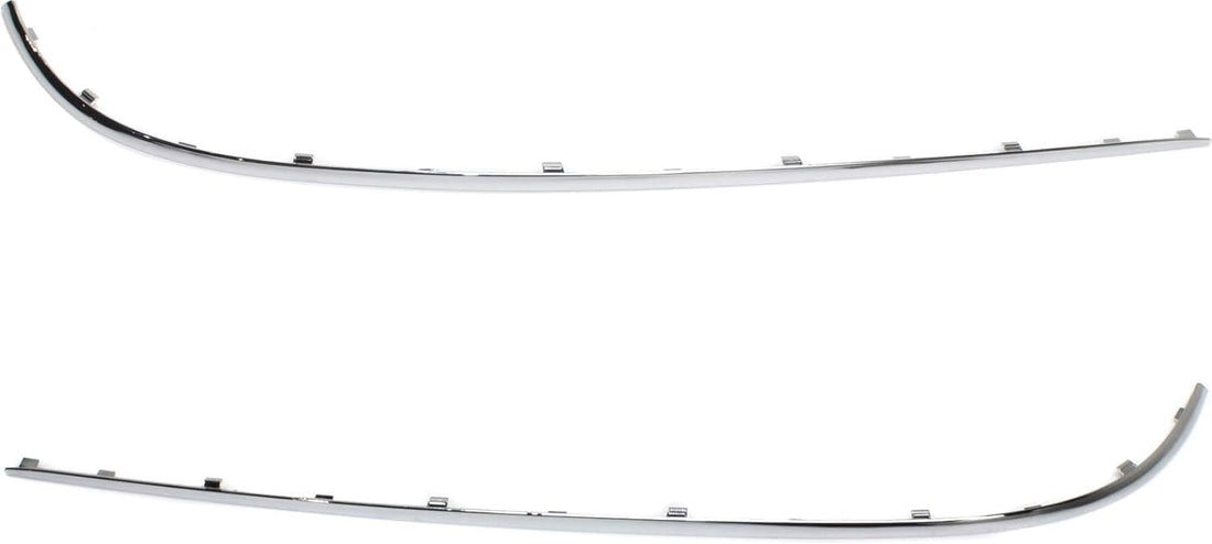 Set Of 2 Rear Bumper Outer Impact Strip Molding Chrome Left Driver & Right Passenger Side Direct Replacement Compatible With 2003-2006 Mercedes Benz E-Class 21188003129744