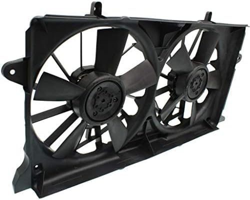 Front Dual Fan Assembly Plastic Direct Replacement Compatible with 2014-2018 Chevrolet Silverado 1500/2015-2020 Suburban GM3115291 23123635-PFM 23123633 23123634
