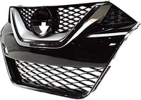 Front Grille Primed With Chrome And Silver Molding Direct Replacement Compatible With 2016-2017 Nissan Maxima NI1200284 623104RA0A