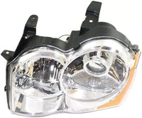 Set Of 2 Front Head Light Lens And Housing Right Passenger & Left Driver Side Direct Replacement Compatible With 2008-2010 Jeep Grand Cherokee CH2518129 CH2519129 55157485AG