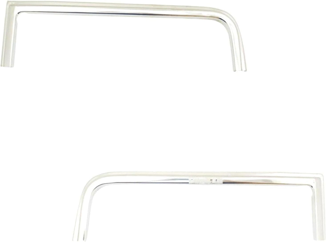 AUTOS PARTS PLUS Set Of 2 Front Grille Molding Chrome Left Driver & Right Passenger Side Direct Replacement Compatible With 1983-1988 Chevrolet/GMC C-k Series GM1213101 GM1212101 15593228 15593227