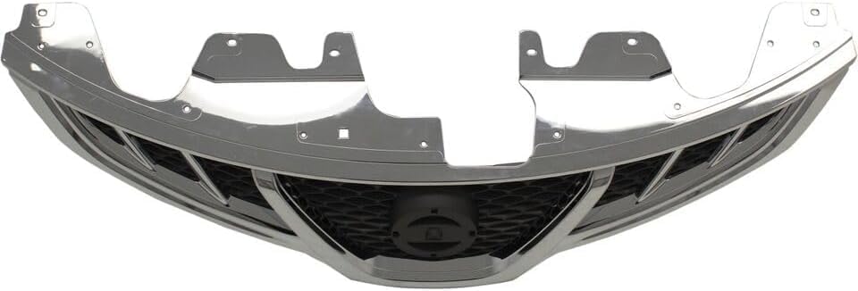 Front Grille Chrome Shell With Primed Insert Plastic Direct Replacement Compatible With 2011-2014 Nissan Murano NI1200270 623101SZ0B