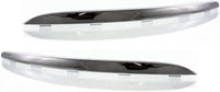 Set Of 2 Front Bumper Molding Chrome Plastic Left Driver & Right Passenger Side Direct Replacement Compatible With 2005-2010 Volkswagen Jetta VW1213100 VW1212100