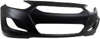 Front Bumper Cover Primed Direct Replacement Compatible With 2012-2014 Hyundai Accent HY1000188 865111R000